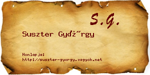 Suszter György névjegykártya
