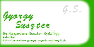 gyorgy suszter business card